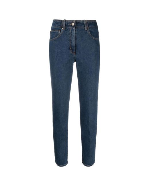 Peserico Blue Skinny Jeans