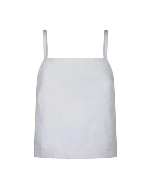 Sportmax White Sleeveless Tops