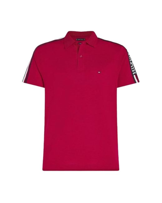 Tommy Hilfiger Rwb Tipped Slim Polo Shirt in Red für Herren