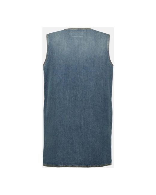 MM6 by Maison Margiela Blue Short Dresses