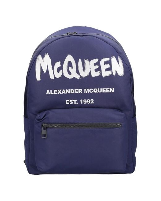 Alexander McQueen Blue Backpacks