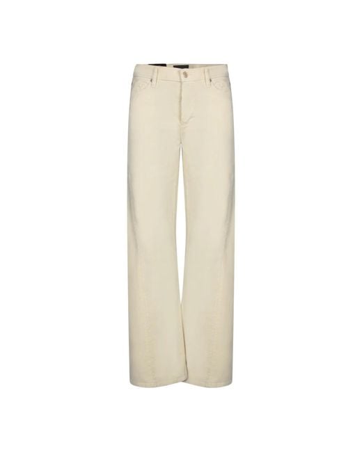7 For All Mankind Witte Jeans Voor Vrouwen Aw25 in het Natural