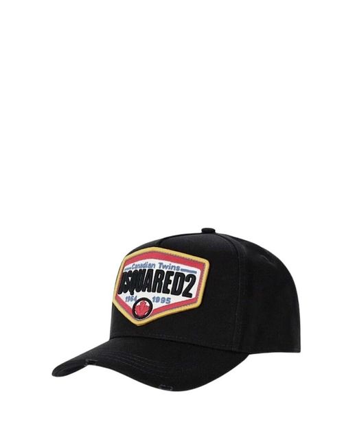 DSquared² Zerstörte Baseballkappe Mit Gesticktem Patch in Black für Herren
