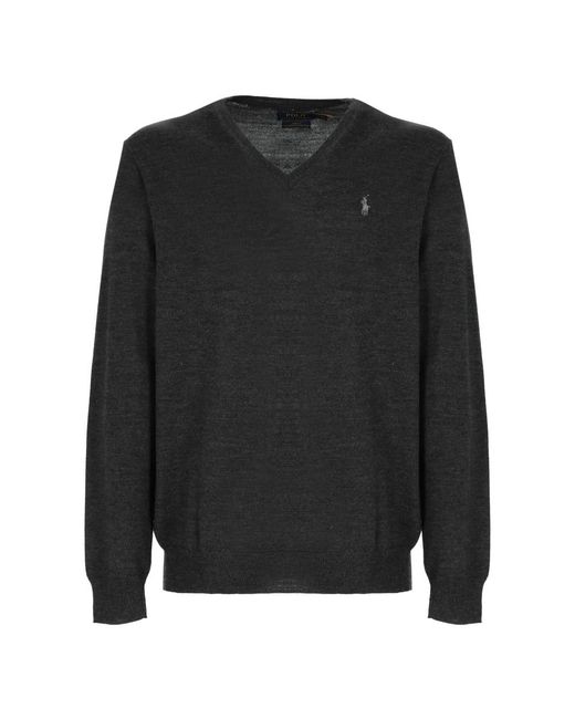 Ralph Lauren Black V-Neck Knitwear for men