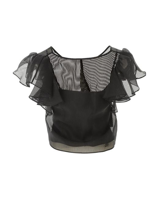 Karl Lagerfeld Black Blouses