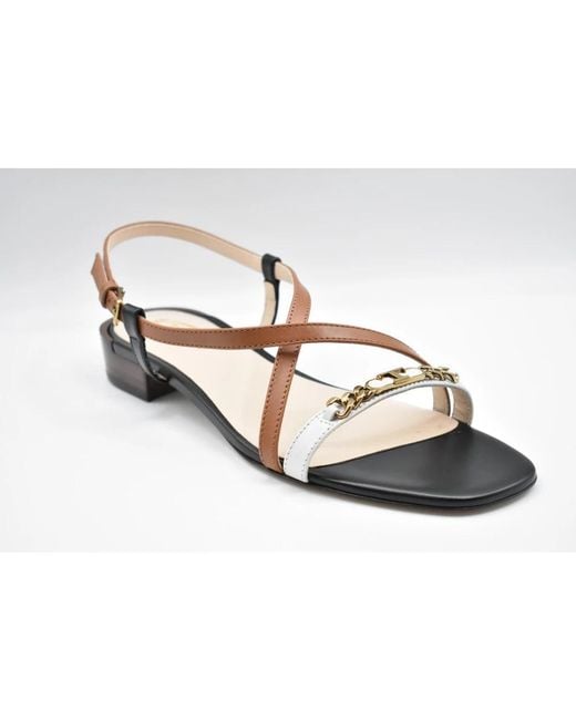 Tod's Metallic Flat Sandals