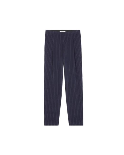 Pantaloni in lana a righe di Maison Kitsuné in Blue da Uomo