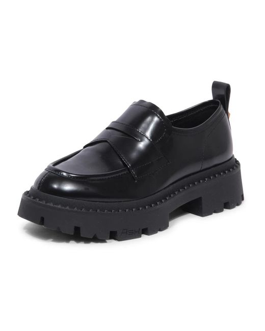 Ash Schoenen ,Zwart ,Studded Zwarte Loafers in het Black
