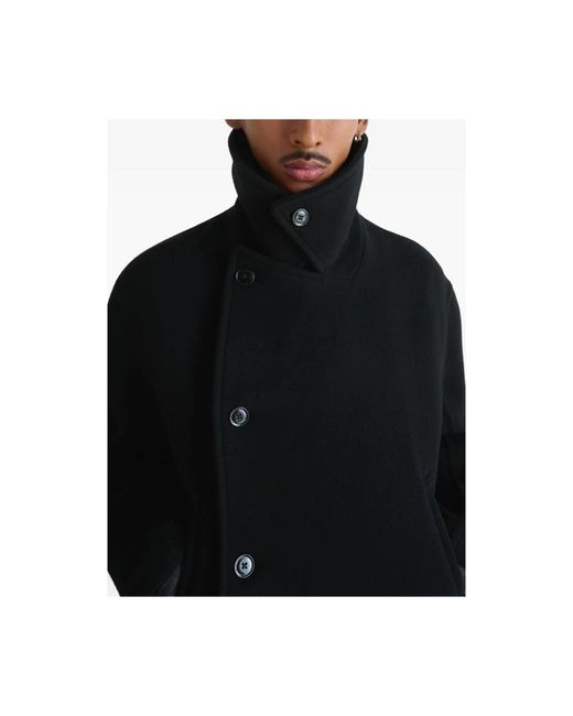 Lemaire Black Double-Breasted Coats for men