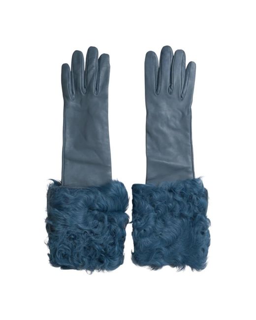 Dolce & Gabbana Blue Gloves