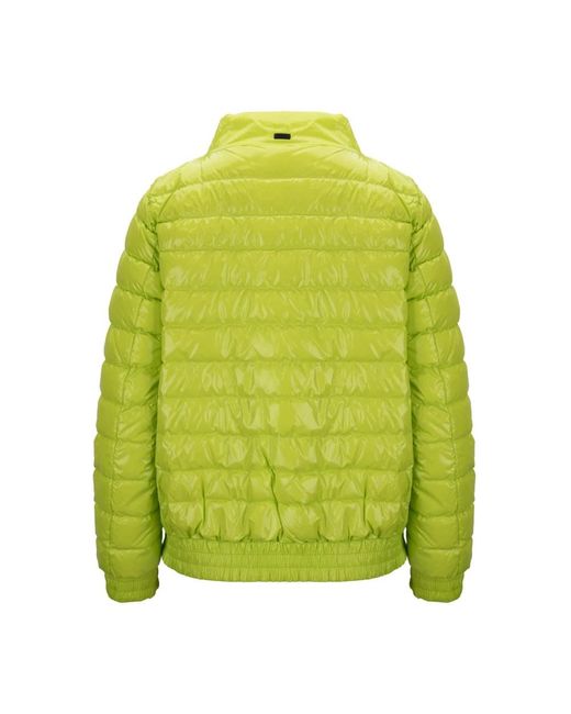 Herno Jassen ,Groen ,Korte Donsjas Met Hoge Kraag in het Green