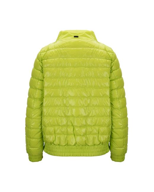 Herno Jassen ,Groen ,Korte Donsjas Met Hoge Kraag in het Green
