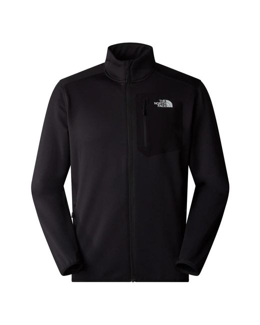 The North Face Schwarze crest fz jacke in Black für Herren