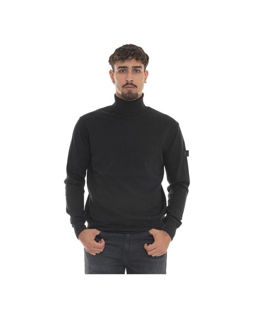 Turtlenecks Peuterey de hombre de color Black