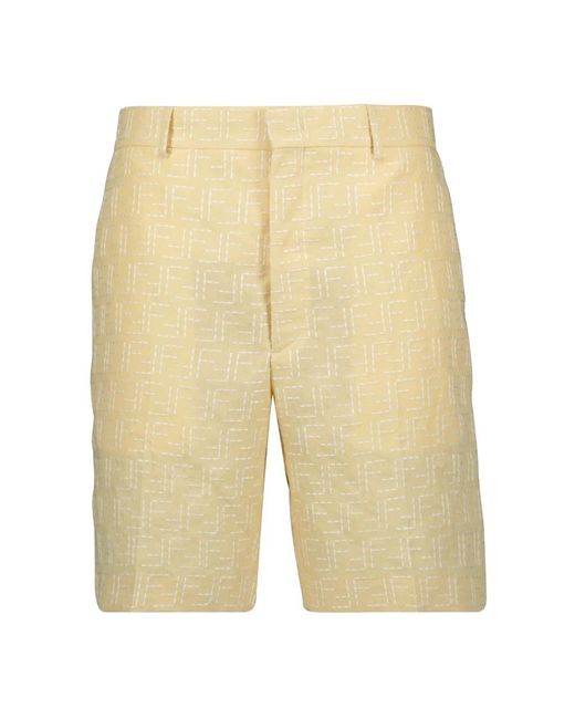 Fendi Natural Casual Shorts for men