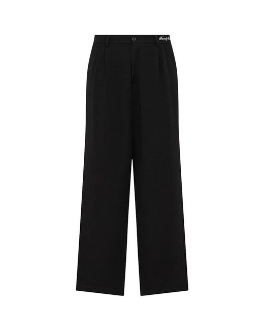 FAMILY FIRST Black Wide Trousers for men