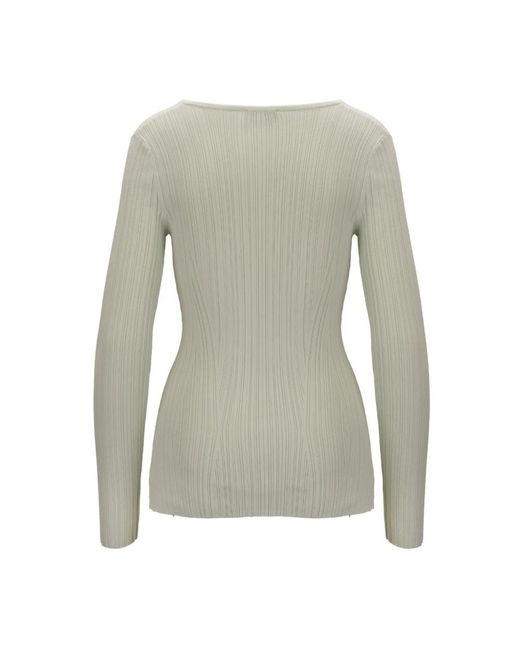 Elisabetta Franchi Green V-Neck Knitwear
