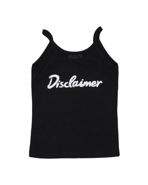 Sleeveless Tops DISCLAIMER de color Black