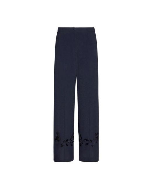Elena Miro Blue Wide Trousers