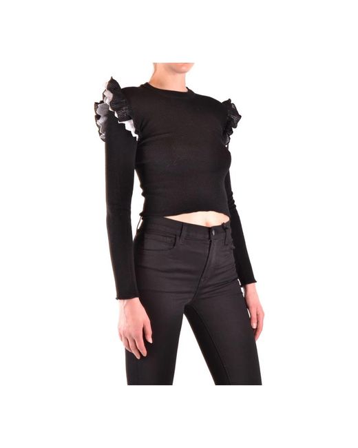 Philosophy Di Lorenzo Serafini Black Round-Neck Knitwear