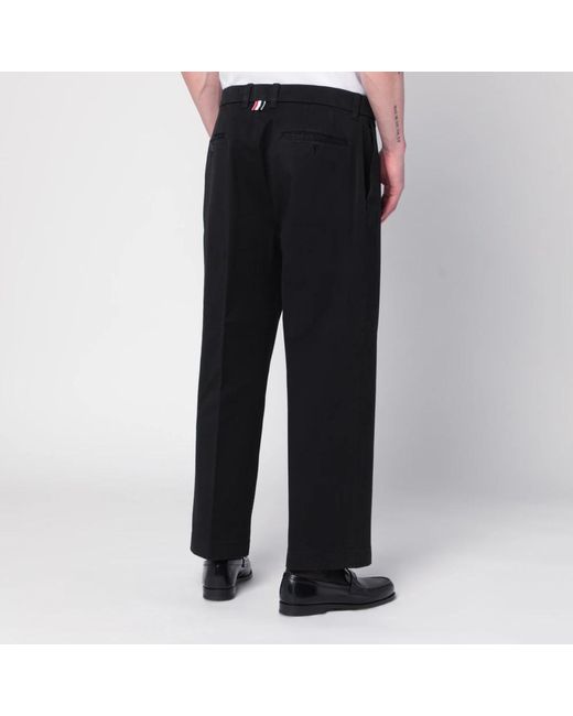 Thom Browne Black Slim-Fit Trousers for men