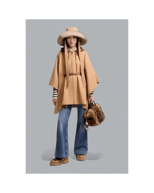 Moncler Jassen ,Wol Cape in het Natural