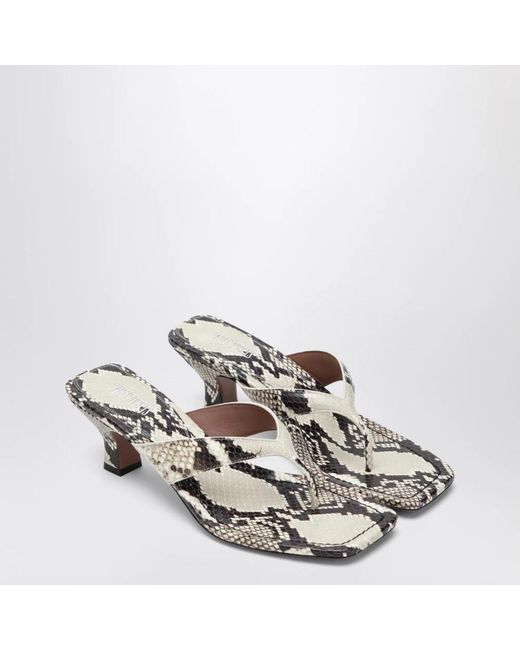 Paris Texas Metallic Heeled Mules