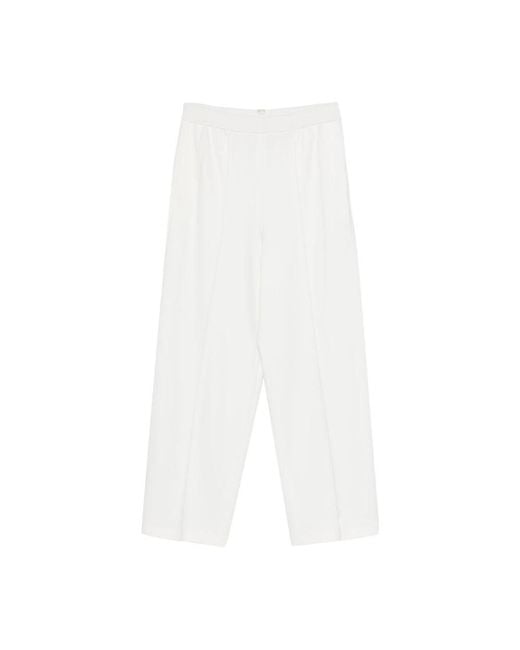 Fabiana Filippi White Wide Trousers