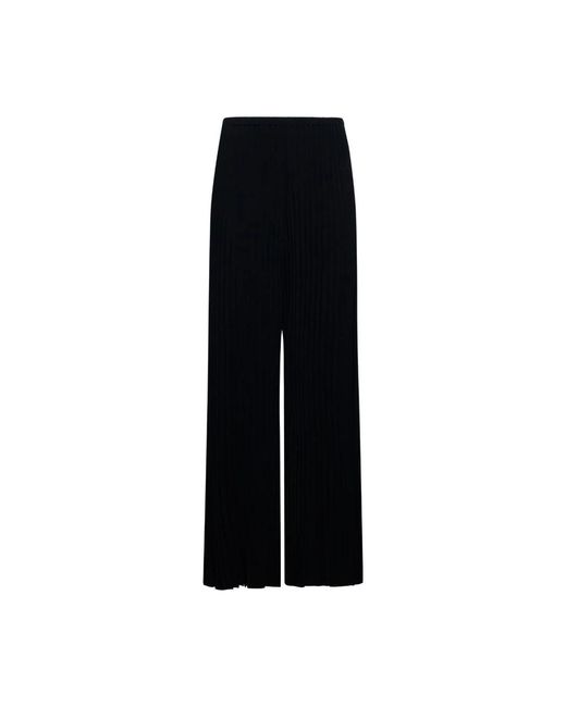 Silvian Heach Black Weite Hose Mit Vertikalen Rippen
