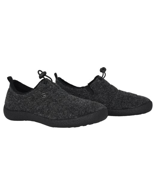 Rohde Schoenen ,Grijs ,Leer Grijze Leren Damesslipper in het Black