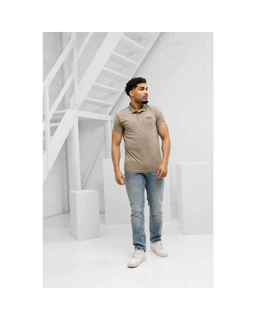 Emporio Armani Gray Polo Shirts for men