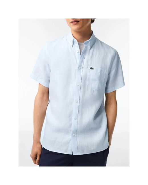 Lacoste Blue Short Sleeve Shirts for men