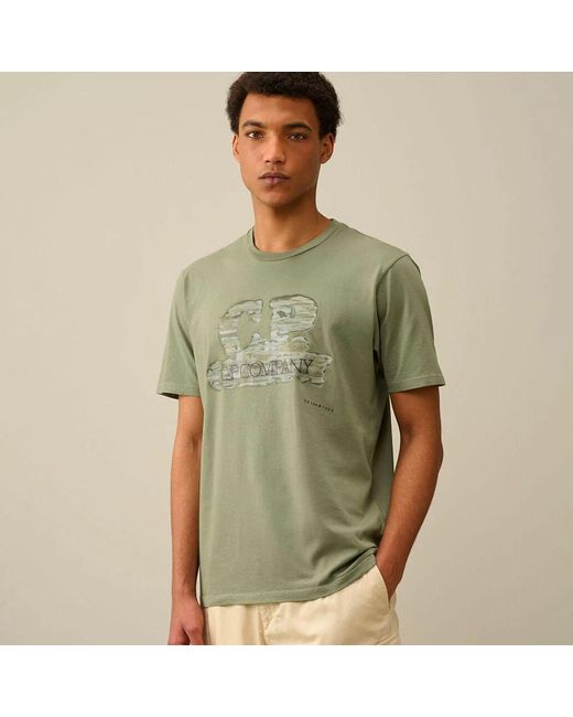 C P Company Casual t-shirt aus 100% baumwolle in Green für Herren
