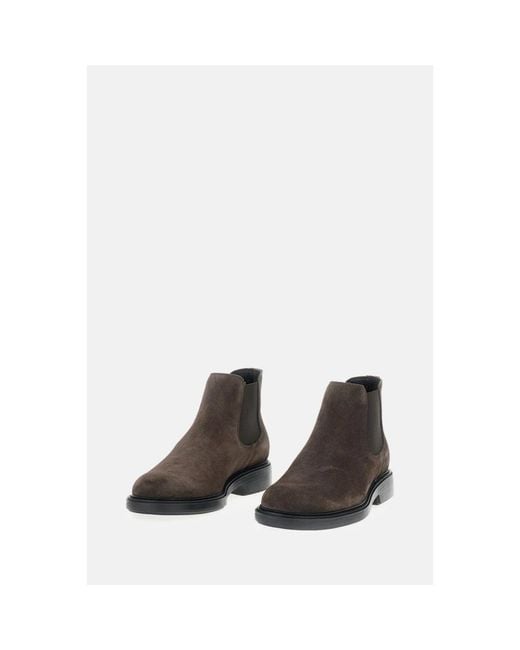 Hogan Brown Chelsea Boots for men