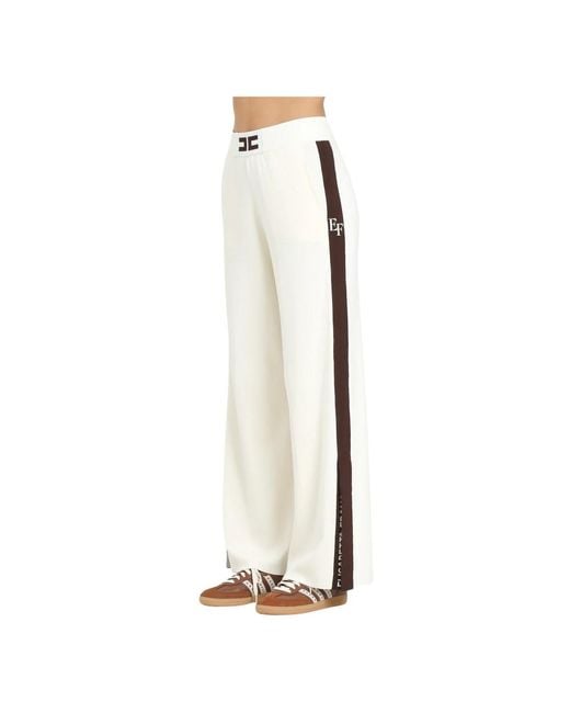 Straight Trousers di Elisabetta Franchi in White