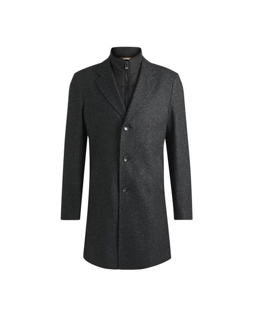 Single-Breasted Coats Boss de hombre de color Black