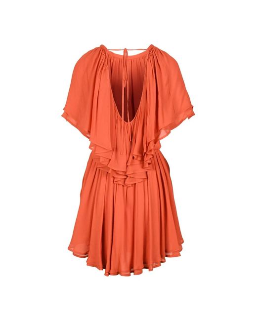 Dondup Orange Short Dresses