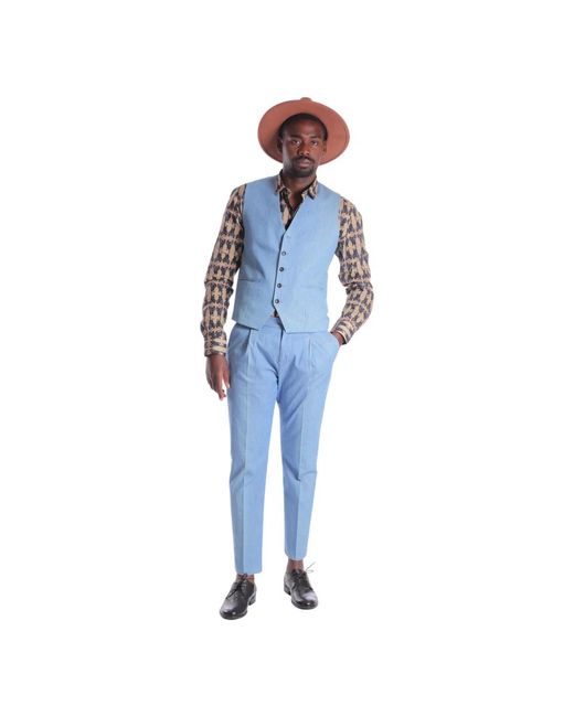 Suit Trousers Daniele Alessandrini de hombre de color Blue