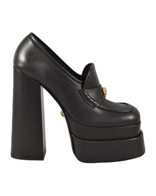 Versace Schoenen ,Zwart ,Leer Decollete Hakken in het Black