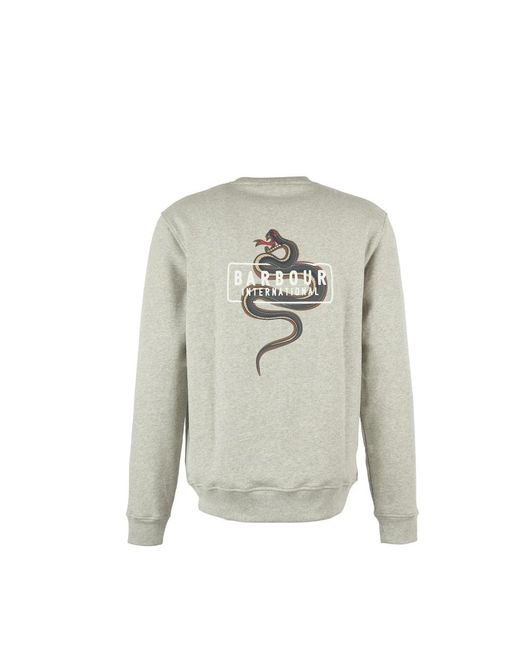 Barbour Hoodies & Sweatvesten ,Grijs ,Katoen Sweatshirt Met Ronde Hals Marl in het Gray voor heren