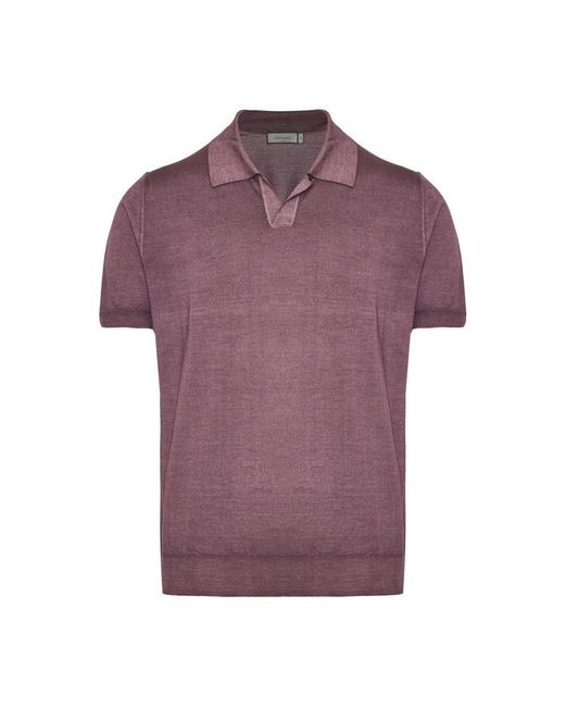 Canali Purple Polo Shirts for men