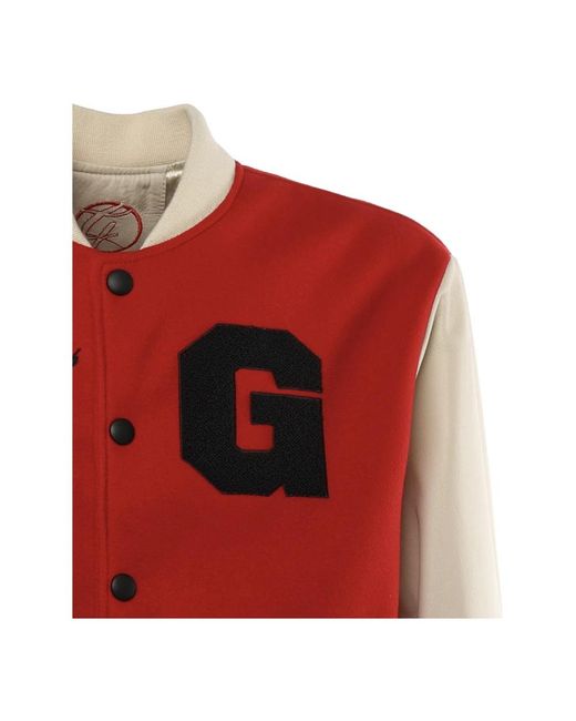 Giuliano Galiano Red Bomber Jackets for men