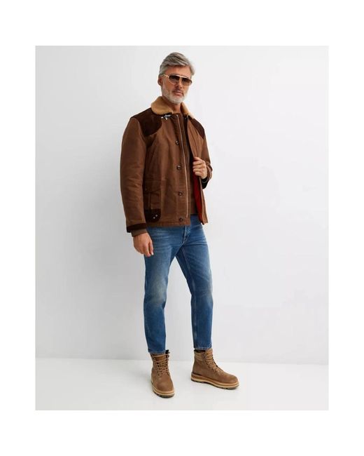 Fay Brown Light Jackets for men