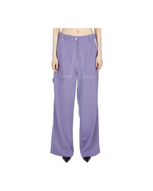 Stella McCartney Purple Wide Trousers