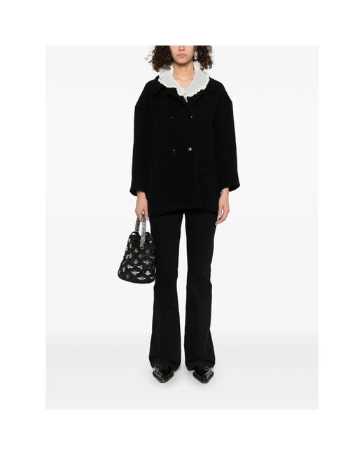 Double-Breasted Coats Isabel Marant de color Black