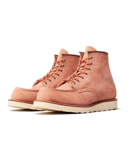 Red Wing Pink Lace-Up Boots for men