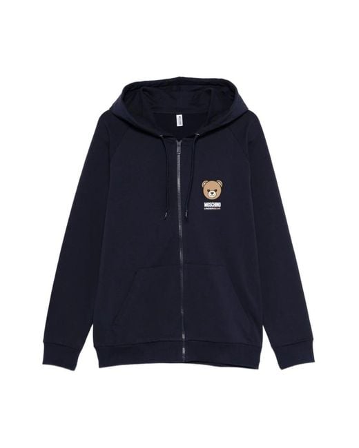Moschino Hoodies & Sweatvesten ,Blauw ,Katoen Herenkleding Sweatshirts Blauw Aw 25 in het Blue voor heren