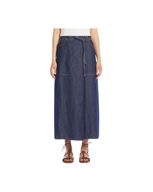 Denim Skirts Max Mara de color Blue