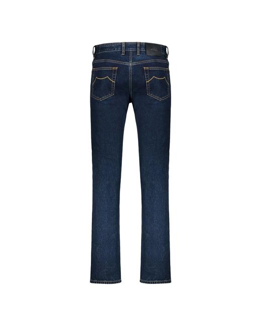 Moorer Blue Straight Fit Jeans for men