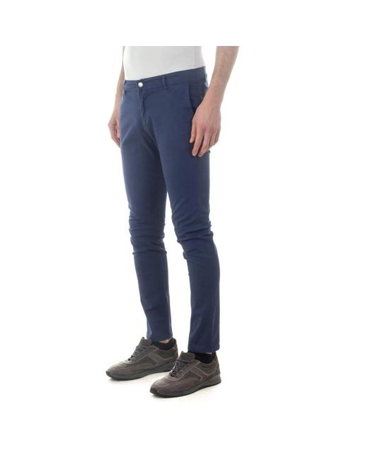Daniele Alessandrini Blue Chinos for men